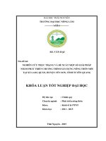 Nghiên cứu thực trạng và đề xuất một số giải pháp nhằm phát triển chương trình nông thôn mới tại xã lang quán   huyện yên sơn   tỉnh tuyên quang
