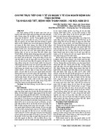 CHI PHÍ TRỰC TIẾP CHO y tế và NGOÀI y tế của NGƯỜI BỆNH đái THÁO ĐƯỜNG tại KHOA nội TIẾT, BỆNH VIỆN THANH NHÀN – hà nội, năm 2013