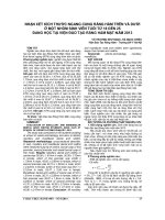 NHẬN xét KÍCH THƯỚC NGANG CUNG RĂNG hàm TRÊN và dưới ở một NHÓM SINH VIÊN TUỔI từ 18 đến 25 ĐANG học tại VIỆN đào tạo RĂNG hàm mặt năm 2013