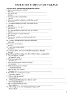 Bài tập tiếng anh lớp 10 (bài 8   the story of my village) 