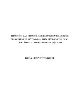 PHÂN TÍCH CÁC NHÂN TỐ ẢNH HƯỞNG ĐẾN HOẠT ĐỘNG MARKETING VÀ MỘT SỐ GIẢI PHÁP MỞ RỘNG THỊ PHẦN CỦA CÔNG TY TNHH STARPRINT VIỆT NAM