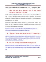 Tổng hợp các bài viết về IELTS writing task 2 trong năm 2014 