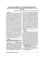 ĐÁNH GIÁ tác DỤNG gây tê TUỶ SỐNG BẰNG hỗn hợp BUPIVACAIN và FENTANYL LIỀU THẤP ở sản PHỤ mổ lấy THAI cấp cứu