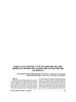 QUẢN lý CHẤT THẢI rắn y tế ở các BỆNH VIỆN VIỆT NAM NGHIÊN cứu TRƯỜNG hợp tại BỆNH VIỆN đa KHOA TỈNH đắk lắk năm 2012