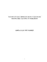 NGUYÊN CỨU QUÁ TRÌNH XÂY DỰNG VÀ QUẢNG BÁ THƯƠNG HIỆU TẠI CÔNG TY WORLDSOFT