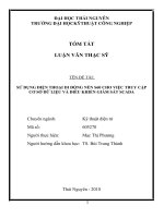 Stóm tắt luận văn thạc sĩ kỹ thuật ử DỤNG điện THOẠI DI ĐỘNG nền s60 CHO VIỆC TRUY cập cơ sở dữ LIỆU và điều KHIỂN GIÁM sát SCADA 