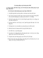 Các thông điệp truyền thông năm 2009 