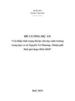 Đề cương dự án cải thiện và tăng cường thị lực cho học sinh