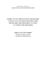 NGHIÊN CỨU QUÁ TRÌNH XÂY DỰNG THƯƠNG HIỆU CỦA CÔNG TY CỔ PHẦN THẾ GIỚI DI ĐỘNG