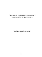 THỰC TRẠNG VÀ GIẢI PHÁP CHĂN NUÔI BÒ  TẠI HUYỆN BẾN CẦU TỈNH TÂY NINH
