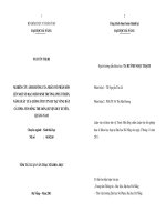 Nghiên cứu ảnh hưởng của nhân tố phân bón lên một số đặc điểm sinh trưởng, phát triển năng suất của giống ớt TN 155 tại vùng đất cát pha ven sông thu bồn thuộc huyện duy xuyên   quảng nam