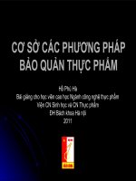 Bài giảng cơ sở các phương pháp bảo quản thực phẩm   hồ phú hà 