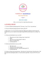 Một số câu hỏi và bài tập thi tuyển vào NHTM 