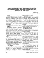 NGHIÊN cứu độc TÍNH cấp và ẢNH HƯỞNG của CHẾ PHẨM MECOOK đối với TRẠNG THÁI CHUNG và CHỈ số HUYẾT học TRÊN ĐỘNG vật THỰC NGHIỆM