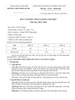 Cam kết chất lượng năm học 2015