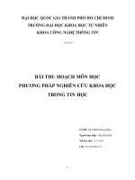 Phương pháp nghiên cứu khoa học trong tin học 3 