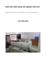 Đảm bảo chất lượng xét nghiệm hóa sinh 