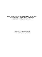 THỰC TRẠNG VÀ GIẢI PHÁP NHẰM ĐẨY MẠNH CÔNG TÁC TIÊU THỤ SẢN PHẨM CỦA XÍ NGHIỆP  CHẾ BIẾN GỖ DĨ ANBÌNH DƯƠNG