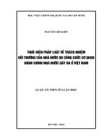 Thực hiện pháp luật về trách nhiệm bồi thường của nhà nước do công chức cơ quan hành chính nhà nước gây ra ở việt nam (full)