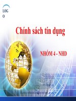 chính sách tín dụng hoàn chỉnh