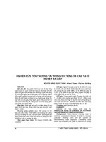 NGHIÊN cứu tổn THƯƠNG TAI TRONG DO TIẾNG ồn CAO tại xí NGHIỆP DA GIÀY