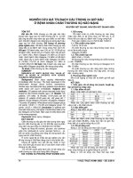 NGHIÊN cứu GIÁ TRỊ BẠCH cầu TRONG 24 GIỜ đầu ở BỆNH NHÂN CHẤN THƯƠNG sọ não NẶNG