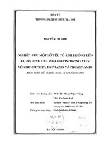 Nghiên cưu một số yếu tố ảnh hưởng đến độ ổn định của rifampicin trong viên nén rifampicin, isoniazid và piraazinamid