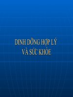 Chương 5 GIÁ TRỊ DINH DƯỠNG và đặc điểm vệ SINH của THỨC ăn 