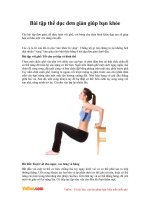 Bài tập thể dục đơn giản giúp bạn khỏe