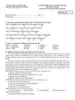 Các đề thi HKII tiếng anh lớp 10 