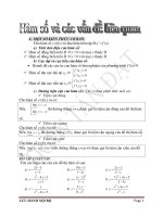 Hàm số và các vấn đề liên quan 