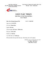 GIẤY xác NHẬN HOÀN THÀNH CHƯƠNG TRÌNH học