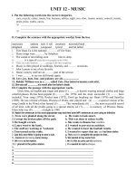 Bài tập tiếng anh lớp 10 bài 11 