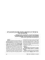 KẾT QUẢ bước đầu điều TRỊ rối LOẠN PHỔ tự kỷ TRẺ EM tại TỈNH THÁI NGUYÊN