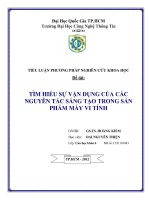 TÌM HIỂU sự vận DỤNG của các NGUYÊN tắc SÁNG tạo TRONG sản PHẨM máy VI TÍNH 