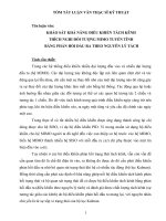 tóm tắt luận văn thạc sĩ kỹ thuật KHẢO sát KHẢ NĂNG điều KHIỂN TÁCH KÊNH THÍCH NGHI đối TƯỢNG MIMO TUYẾN TÍNH BẰNG PHẢN hồi đầu RA THEO NGUYÊN lý TÁCH 