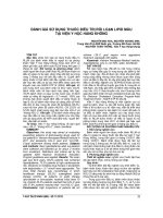 ĐÁNH GIÁ sử DỤNG THUỐC điều TRỊ rối LOẠN LIPID máu tại VIỆN y học HÀNG KHÔNG