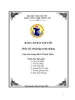 BÁO cáo bài tập lớn môn kỹ thuật lập trình nhúng đề tài “mạch chống trộm