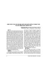 KIẾN THỨC của các bà mẹ NUÔI CON NHỎ dưới 24 THÁNG TUỔI về các BIỆN PHÁP TRÁNH THAI