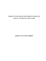 NGHIÊN CỨU HỆ THỐNG PHÂN PHỐI SẢN PHẨM TẠI CÔNG TY CỔ PHẦN KỸ THUẬT MỚI