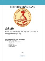 Chiến lược marketing hỗn hợp của VINAMILK trong giai đoạn gần đây