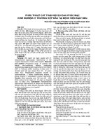 PHẪU THUẬT cắt THẬN nội SOI SAU PHÚC mạc KINH NGHIỆM 21 TRƯỜNG hợp đầu tại BỆNH VIỆN BẠCH MAI