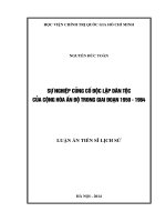 Sự nghiệp củng cố độc lập dân tộc của cộng hòa ấn độ trong giai đoạn 1950   1964 (full) 