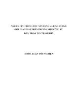 NGHIÊN CỨU CHIẾN LƯỢC  XÂY DỰNG VÀ ĐỊNH HƯỚNG GIẢI PHÁP PHÁT TRIỂN THƯƠNG HIỆU CÔNG TY  ĐIỆN THOẠI TÂY THÀNH PHỐ