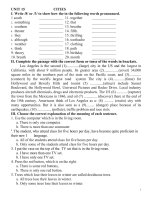 Bài tập tiếng anh 10 bài 5 