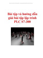 bài tập và hướng dẫn giải bài tập lập trình OLC s7 300