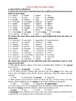 Bài tập tiếng anh 10 with key 