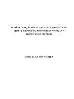 NGHIÊN CỨU DỰ ÁN ĐẦU TƯ TRUNG TÂM THƯƠNG MẠI  DỊCH VỤ HIỆP PHÚ TẠI PHƯỜNG HIỆP PHÚ QUẬN 9 THÀNH PHỐ HỒ CHÍ MINH