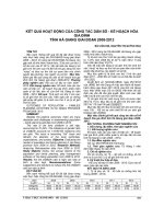 KẾT QUẢ HOẠT ĐỘNG của CÔNG tác dân số   kế HOẠCH hóa GIA ĐÌNH TỈNH hà GIANG GIAI đoạn 2008 2012