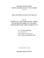 tóm tắt luận văn thạc sĩ kỹ thuật NGHIÊN cứu CÔNG NGHỆ TRUYỀN  THÔNG QUA ĐƯỜNG dây điện lực ỨNG DỤNG CHO hệ THỐNG đọc CÔNG tơ điện từ XA 